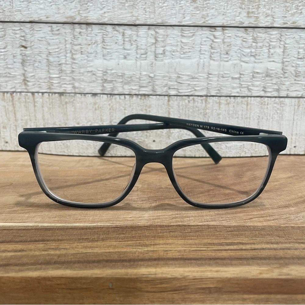 WARBY PARKER Hayden M 175 Unisex Square Striped Pacific Blue FRAMES 52-16-145